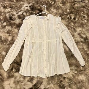 Urban Outfitters White Button Up Blouse